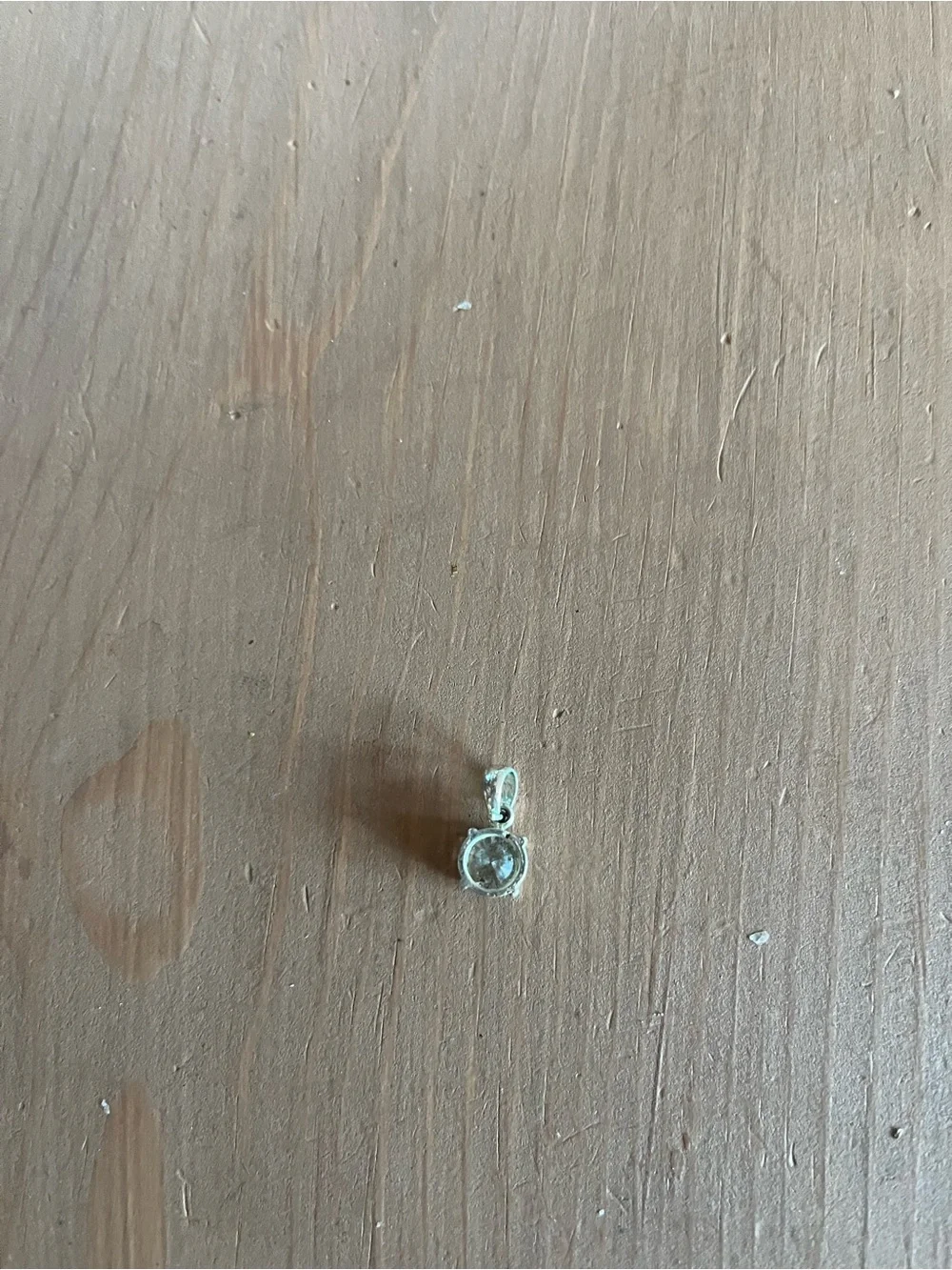 Silver tone Cz pendant